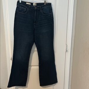 Universal Thread Dark Indigo High Rise Wide Leg Flare Jeans